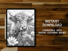 Highland Cow Easter Coloring Books - CraftNest