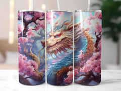 Japanese Art Style Dragons Tumbler Wrap - CraftNest