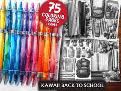 Kawaii Back To School Coloring Books - CraftNest - Digital Crafting and Art