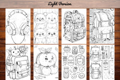 Kawaii Back To School Coloring Books - CraftNest - Digital Crafting and Art