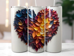 Leaf Pile Hearts Tumbler Wrap - CraftNest