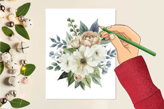 Roses Peonies Clip Art Clipart Bundle - CraftNest - Digital Crafting and Art