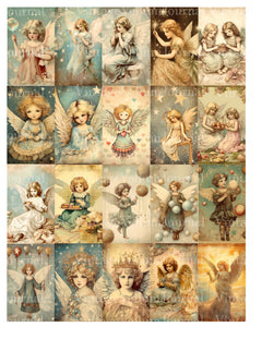 Cute Angels Junk Journal Pages - CraftNest