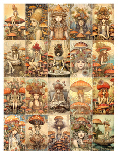 Mushroom Princess Junk Journal Pages - CraftNest