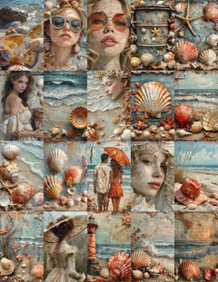 Beachcombing Junk Journal Pages - CraftNest - Digital Crafting and Art