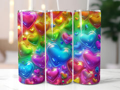 Vibrant Balloon Hearts Tumbler Wrap - CraftNest - Digital Crafting and Art