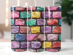Candy Texture Brick Wall Tumbler Wrap - CraftNest - Digital Crafting and Art