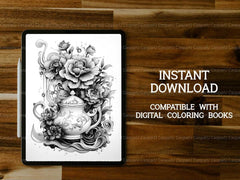 Tea Party Coloring Books - CraftNest