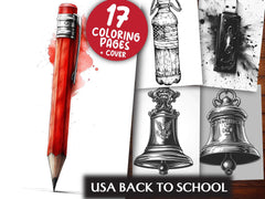 USA Back To School Coloring Books - CraftNest - Digital Crafting and Art