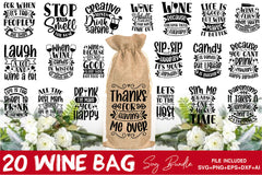 Wine Bag SVG Bundle - CraftNest - Digital Crafting and Art