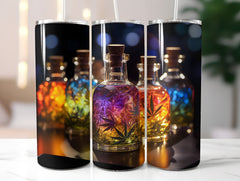 Cannabis Essential Oil Bottles Tumbler Wrap - CraftNest