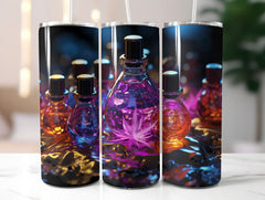 Cannabis Essential Oil Bottles Tumbler Wrap - CraftNest