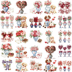 Chinoiserie Valentine Clipart - CraftNest - Digital Crafting and Art