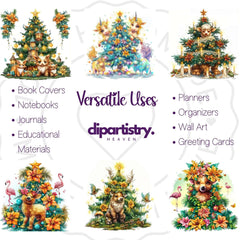 Animal Christmas Trees Christmas Clipart - CraftNest - Digital Crafting and Art