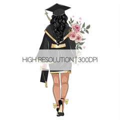 Girl Graduation Students Clipart - CraftNest - Digital Crafting and Art