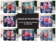 Azaleas Flowers Tumbler Wrap - CraftNest - Digital Crafting and Art