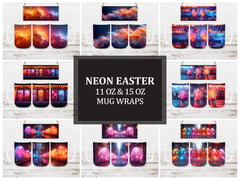 Neon Easter 4 Mug Wrap - CraftNest