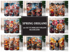 Spring Origami 7 Tumbler Wrap - CraftNest