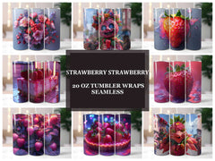 Strawberry 2 Tumbler Wrap - CraftNest - Digital Crafting and Art