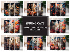 Spring Cats 3 Tumbler Wrap - CraftNest