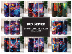 Bus Driver 1 Tumbler Wrap - CraftNest - Digital Crafting and Art