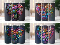 Colorful Hearts Tumbler Wrap - CraftNest - Digital Crafting and Art