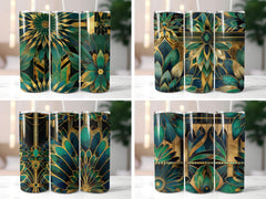Art Deco Floral Tumbler Wrap - CraftNest - Digital Crafting and Art