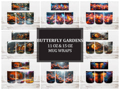 Butterfly Gardens 1 Mug Wrap - CraftNest - Digital Crafting and Art