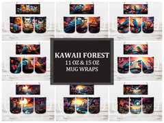 Kawaii Forest 5 Mug Wrap - CraftNest