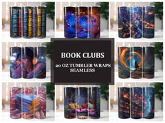Book Clubs 4 Tumbler Wrap - CraftNest - Digital Crafting and Art