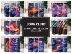 Book Clubs 5 Tumbler Wrap - CraftNest - Digital Crafting and Art