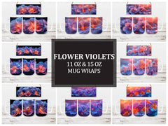Flower Violets 2 Mug Wrap - CraftNest