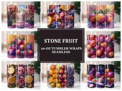Stone Fruit 4 Tumbler Wrap - CraftNest - Digital Crafting and Art