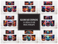 Kawaii Dinos 2 Mug Wrap - CraftNest