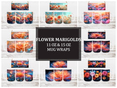 Flower Marigolds 3 Mug Wrap - CraftNest