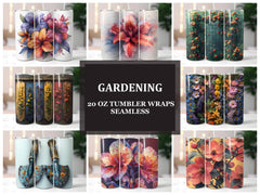 Gardening 5 Tumbler Wrap - CraftNest - Digital Crafting and Art