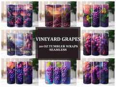 Vineyard Grapes 2 Tumbler Wrap - CraftNest - Digital Crafting and Art