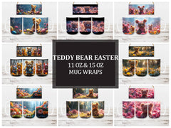Teddy Bear Easter 5 Mug Wrap - CraftNest