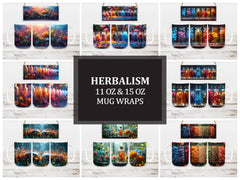 Herbalism 4 Mug Wrap - CraftNest - Digital Crafting and Art