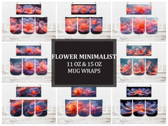 Flower Minimalist 5 Mug Wrap - CraftNest