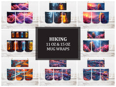 Hiking 1 Mug Wrap - CraftNest - Digital Crafting and Art