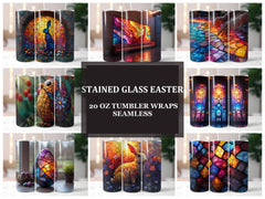 Stained Glass Easter 2 Tumbler Wrap - CraftNest