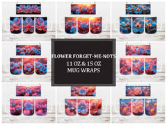 Flower Forget-Me-Nots 7 Mug Wrap - CraftNest