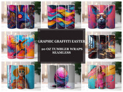 Graphic Graffiti Easter 3 Tumbler Wrap - CraftNest