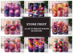 Stone Fruit 1 Tumbler Wrap - CraftNest - Digital Crafting and Art