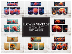 Flower Vintage 2 Mug Wrap - CraftNest