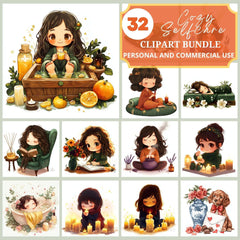 Cozy Selfcare Clipart - CraftNest - Digital Crafting and Art