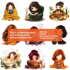 Cozy Selfcare Clipart - CraftNest - Digital Crafting and Art