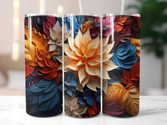 Fall Floral Splendor Tumbler Wrap - CraftNest