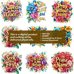 Floral Christian Christianity Clipart - CraftNest - Digital Crafting and Art